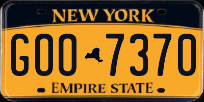 NY license plate GOO7370