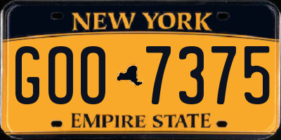 NY license plate GOO7375