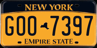 NY license plate GOO7397