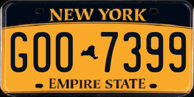 NY license plate GOO7399