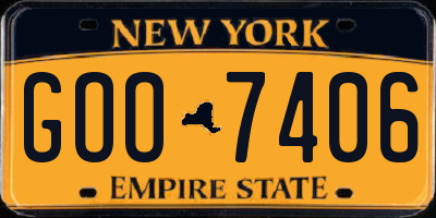NY license plate GOO7406