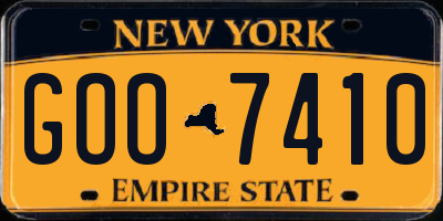 NY license plate GOO7410