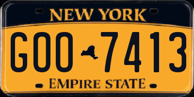 NY license plate GOO7413