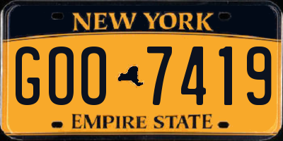 NY license plate GOO7419