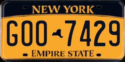 NY license plate GOO7429