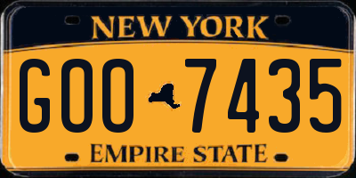 NY license plate GOO7435