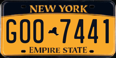 NY license plate GOO7441