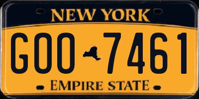 NY license plate GOO7461