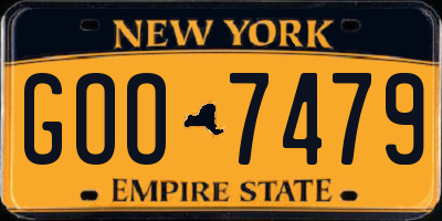 NY license plate GOO7479