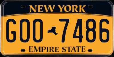 NY license plate GOO7486