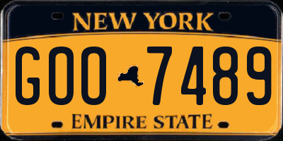 NY license plate GOO7489