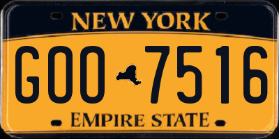 NY license plate GOO7516