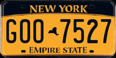NY license plate GOO7527