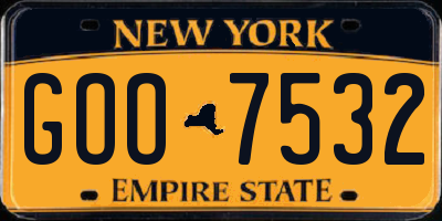 NY license plate GOO7532