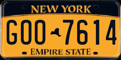 NY license plate GOO7614