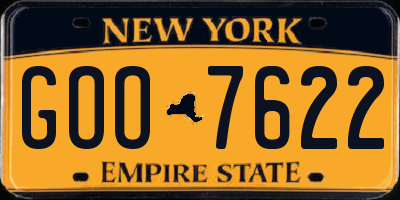 NY license plate GOO7622