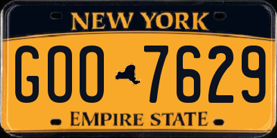 NY license plate GOO7629