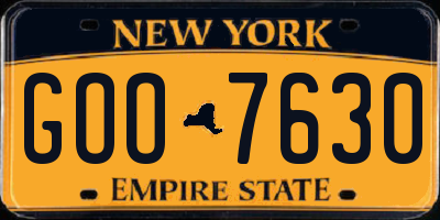 NY license plate GOO7630