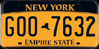 NY license plate GOO7632