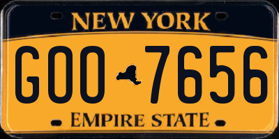 NY license plate GOO7656