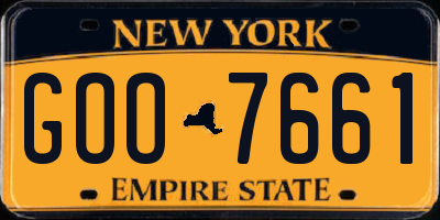 NY license plate GOO7661