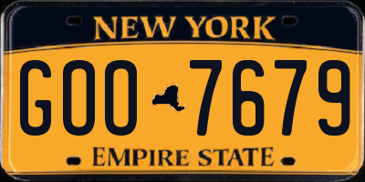 NY license plate GOO7679