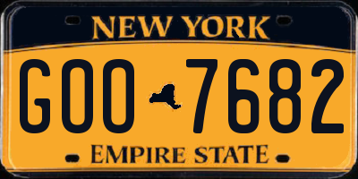 NY license plate GOO7682