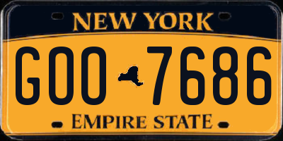 NY license plate GOO7686