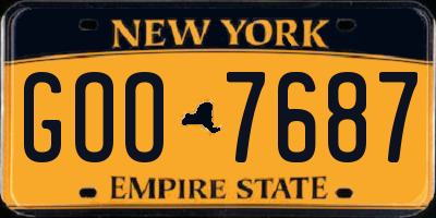NY license plate GOO7687