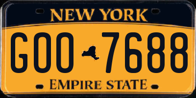 NY license plate GOO7688