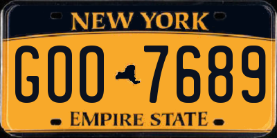 NY license plate GOO7689