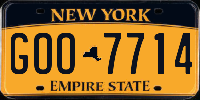 NY license plate GOO7714