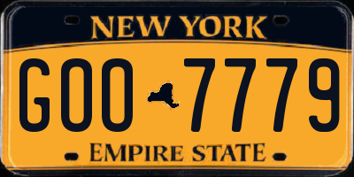 NY license plate GOO7779