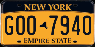 NY license plate GOO7940