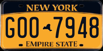 NY license plate GOO7948
