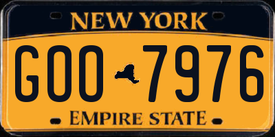 NY license plate GOO7976