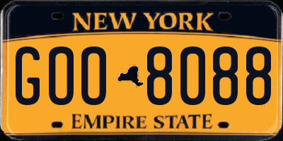 NY license plate GOO8088