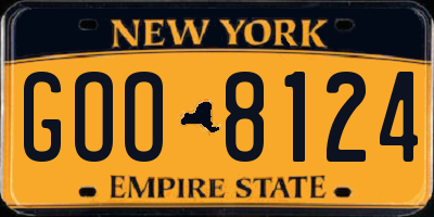 NY license plate GOO8124