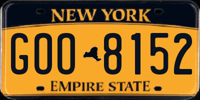 NY license plate GOO8152