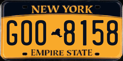 NY license plate GOO8158