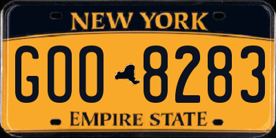 NY license plate GOO8283