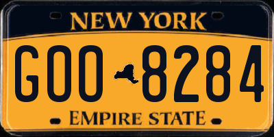 NY license plate GOO8284
