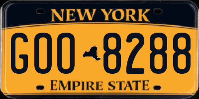 NY license plate GOO8288