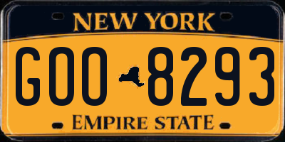 NY license plate GOO8293
