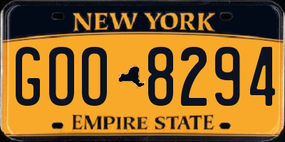 NY license plate GOO8294