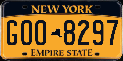 NY license plate GOO8297