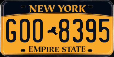 NY license plate GOO8395