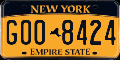 NY license plate GOO8424