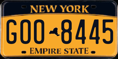 NY license plate GOO8445