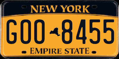 NY license plate GOO8455